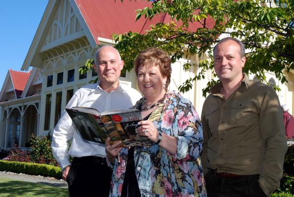 Outside Pen-y-bryn Lodge on a perfect day James Glucksman, Jo Seagar, James Boussy.